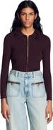 SANDRO Cardigan with floral collar