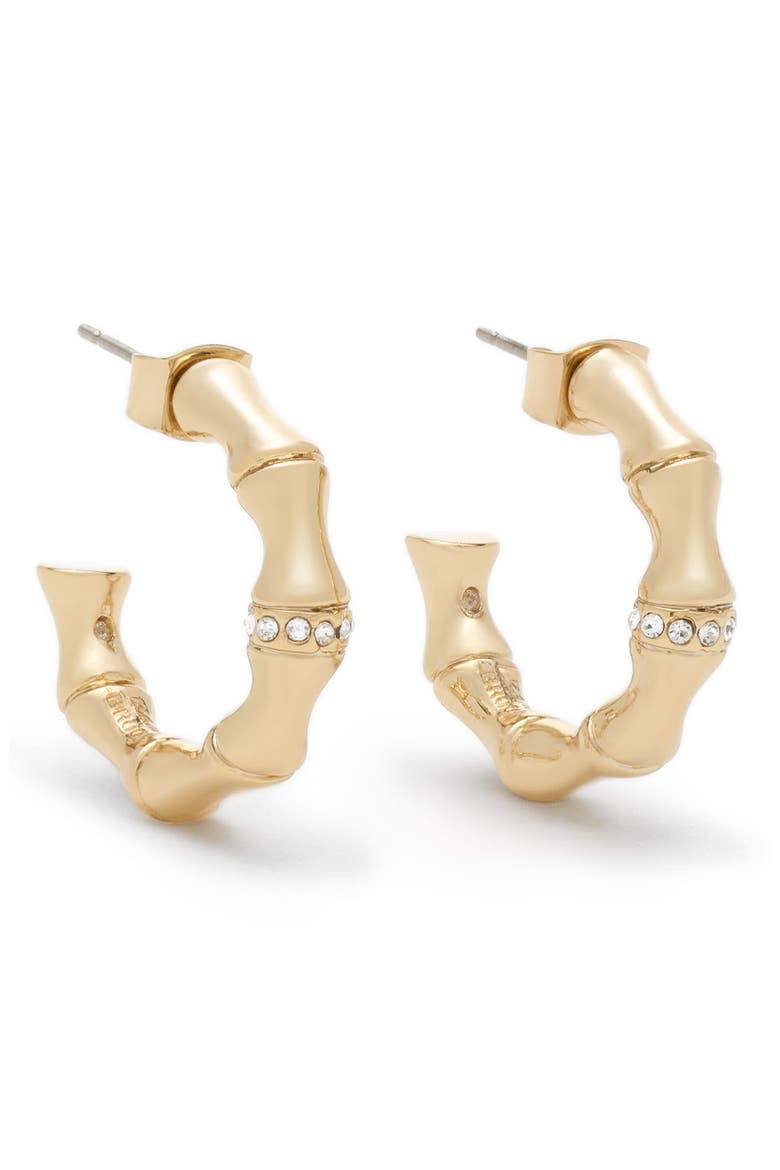 Chiara Huggie Hoop Earrings, Main, color, GOLD