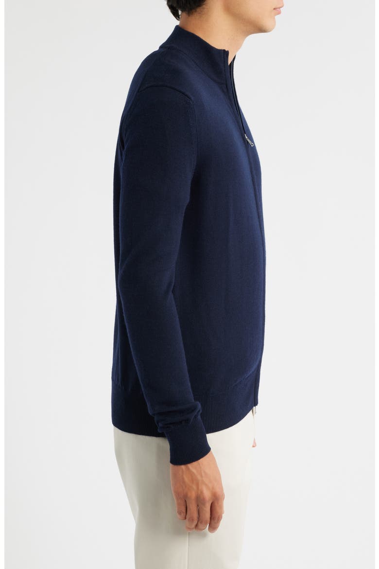 Cashwool® Full Zip Sweater, Alternate, color, NAVY