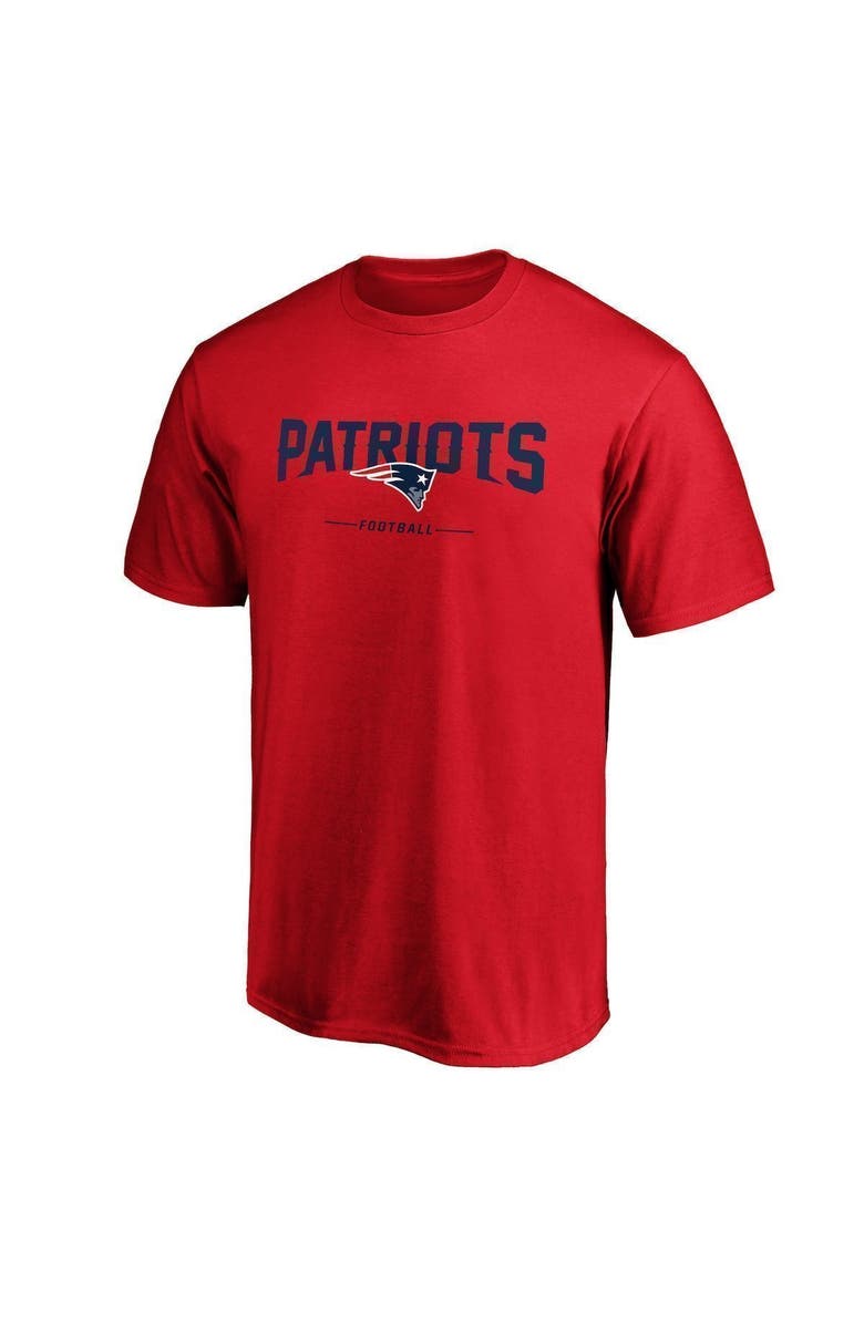 FANATICS Men's Fanatics Branded Red New England Patriots Team Lockup Logo T-Shirt, Alternate, color, 