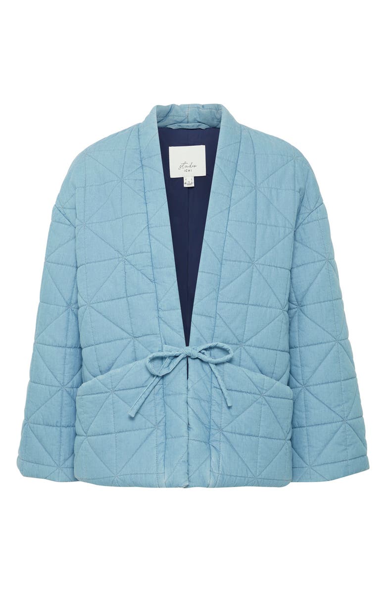 ICHI Quilted Denim Jacket, Alternate, color, 