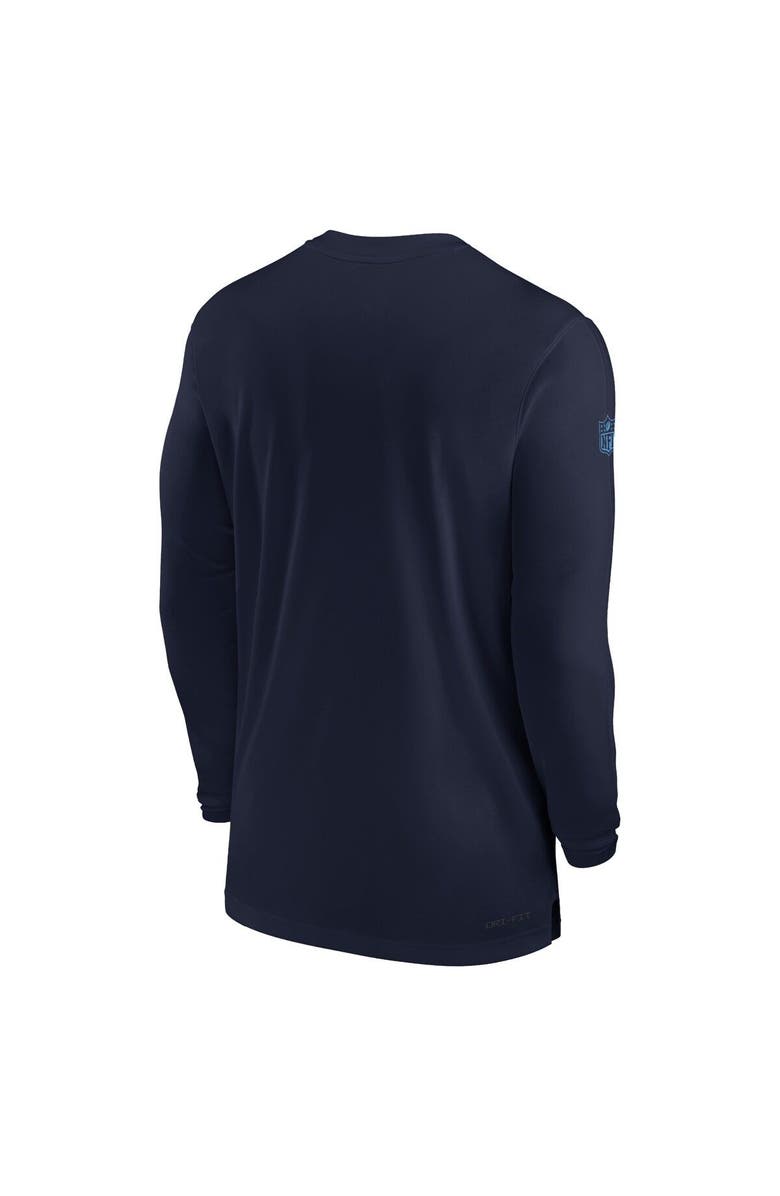 Nike Men's Nike Navy Tennessee Titans Sideline Coach Performance Long Sleeve T-Shirt, Alternate, color, Navy
