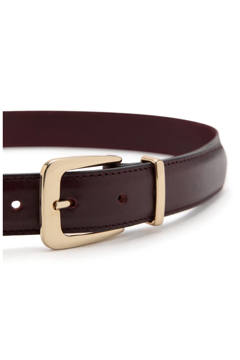 Leather Belt, Alternate, color, BURGUNDY