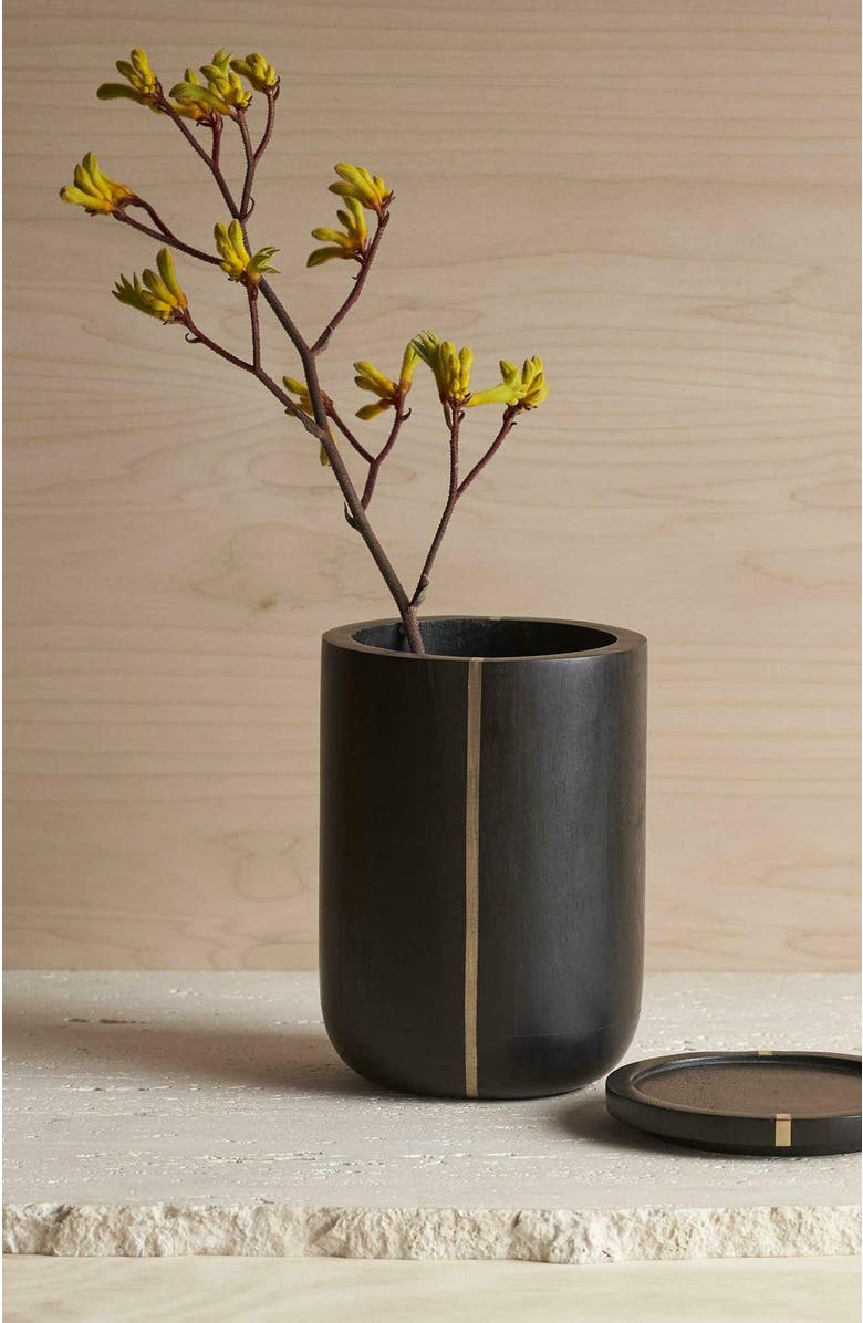 The Collective Tall Canister, Main, color, Ebony