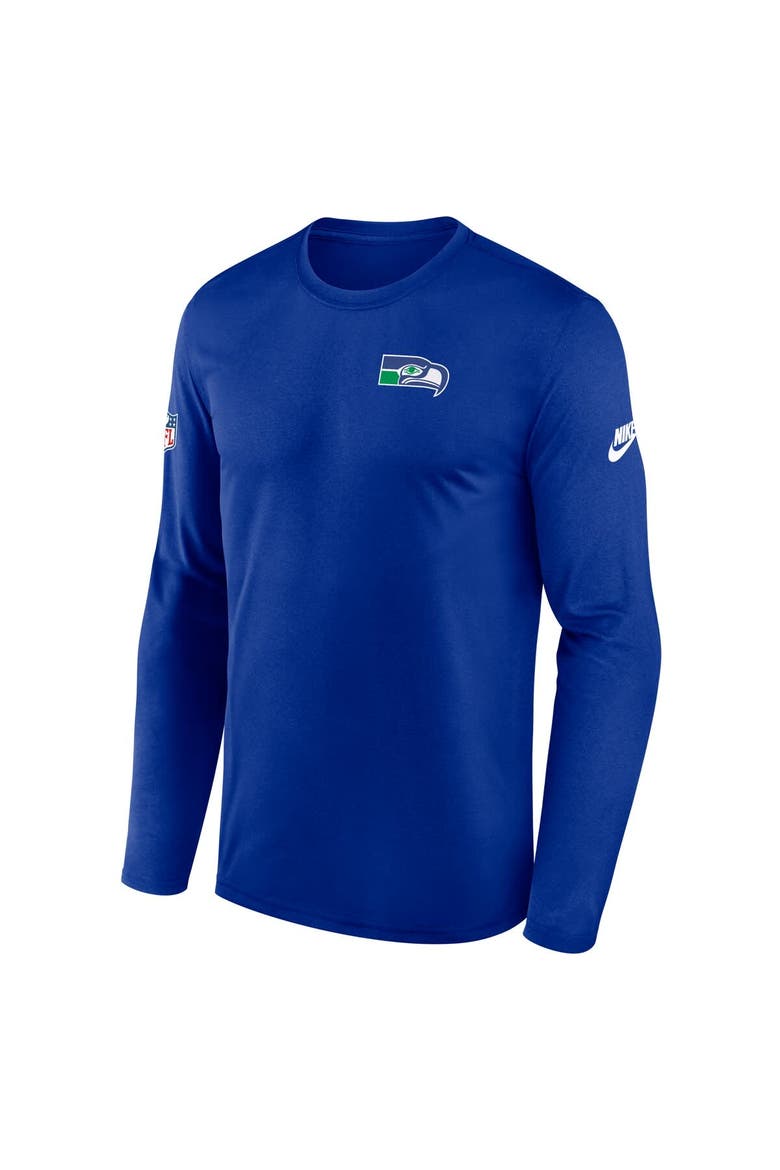 Men's Nike Royal Seattle Seahawks Legend Small Logo Performance Long Sleeve T-Shirt, Alternate, color, Royal