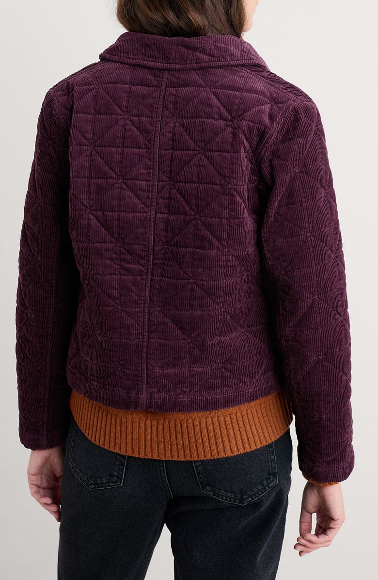 Seasalt Cornwall Incoming Tide Quilted Organic Cotton Corduroy Jacket, Alternate, color, Dark Hellebore