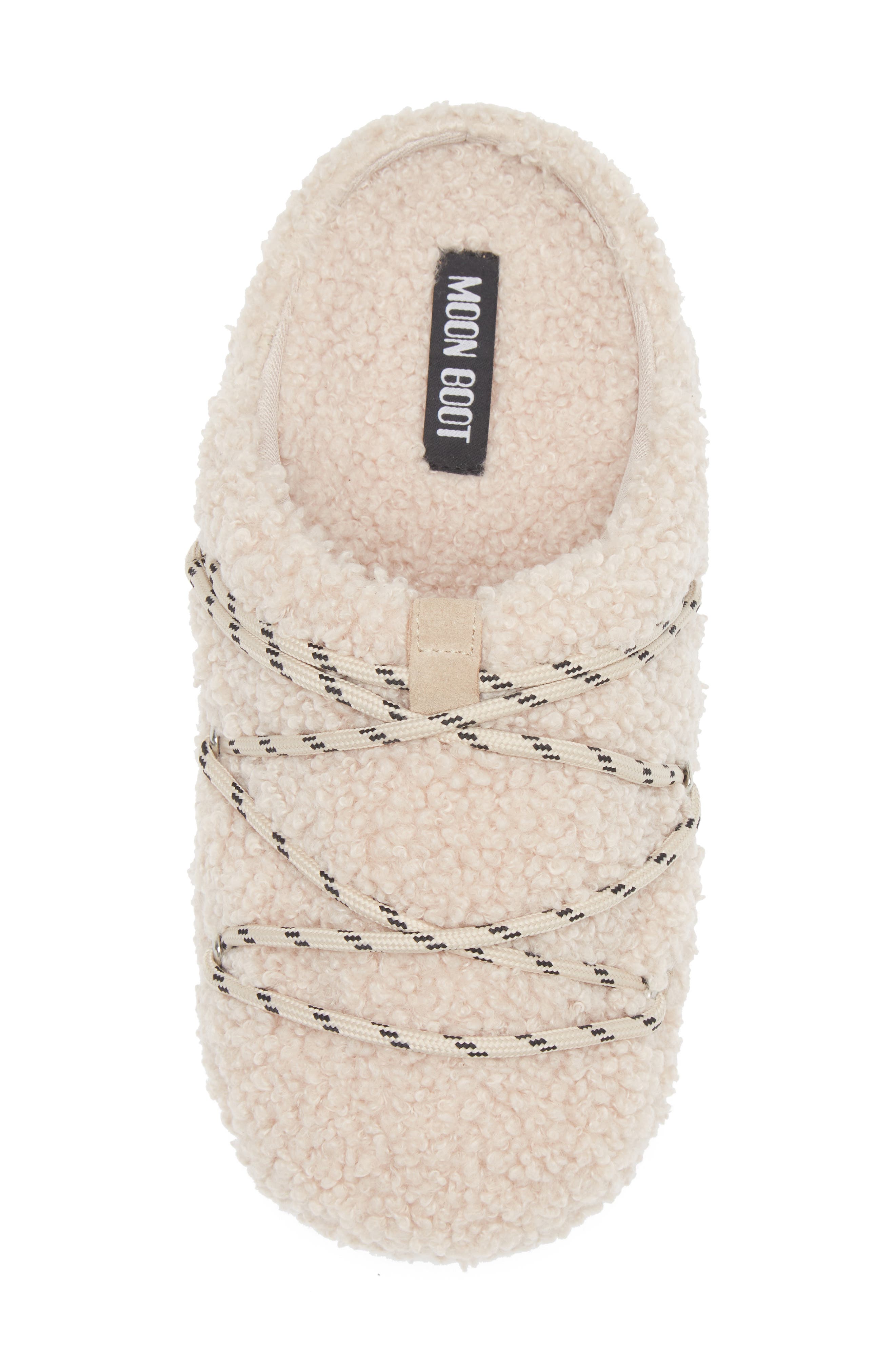 Moon Boot<sup>®</sup> Teddy Water Repellent Scuff Slipper, Alternate, color, Sand