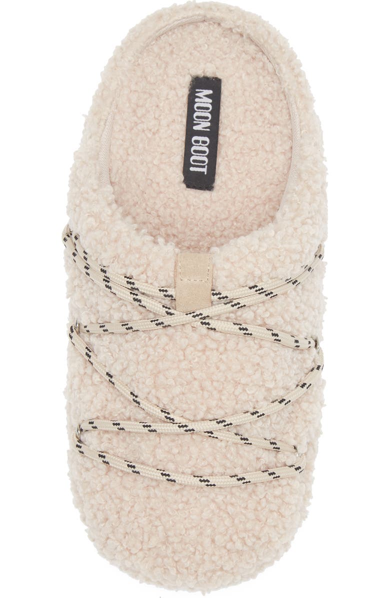 Moon Boot<sup>®</sup> Teddy Water Repellent Scuff Slipper, Alternate, color, Sand