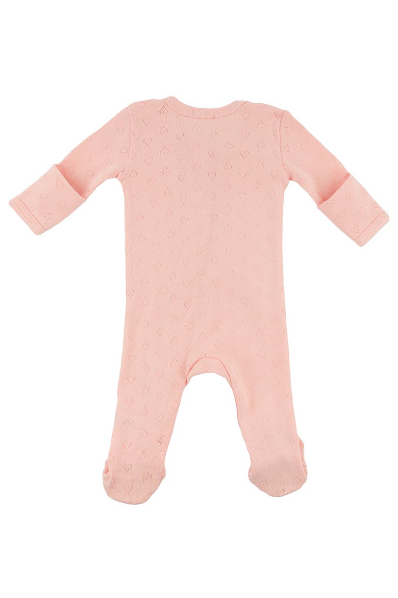 Hearts Pointelle Footie, Alternate, color, Pink