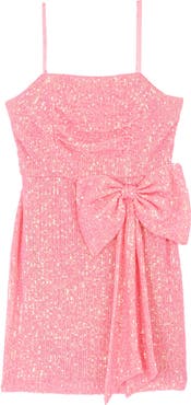 Rare Editions Kids' Sequin Ruched Princess Party Dress
