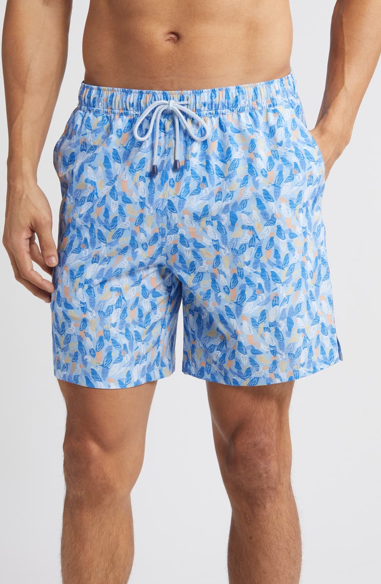 Peter Millar Parrot Talk Swim Trunks, Main, color, 