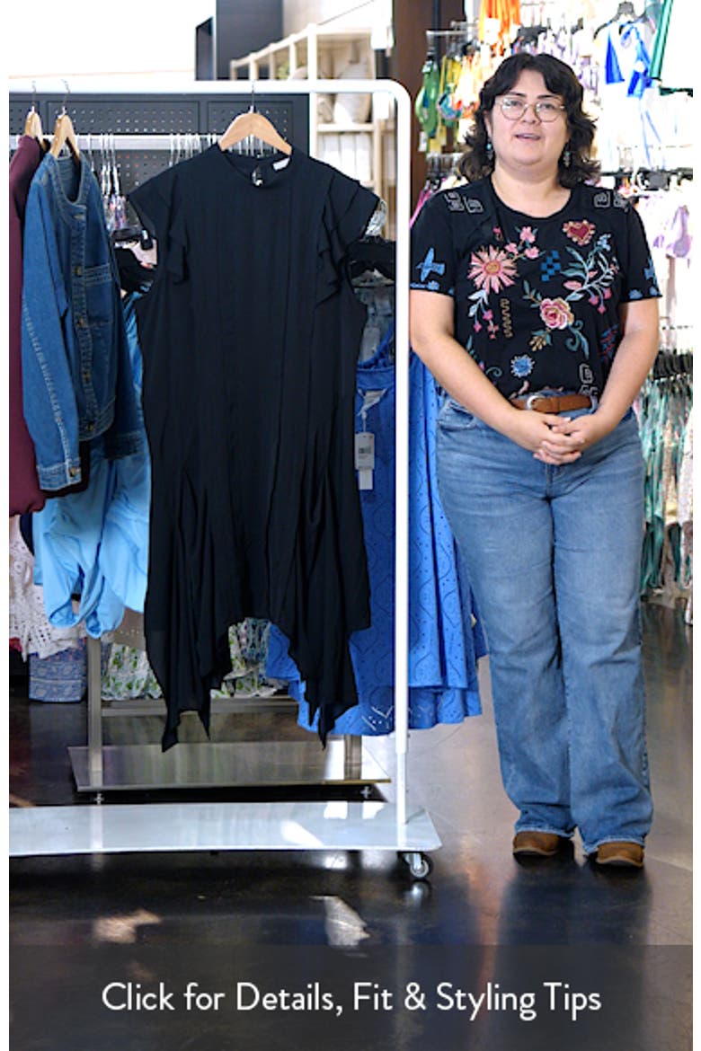 Pintuck Handkerchief Hem Dress video