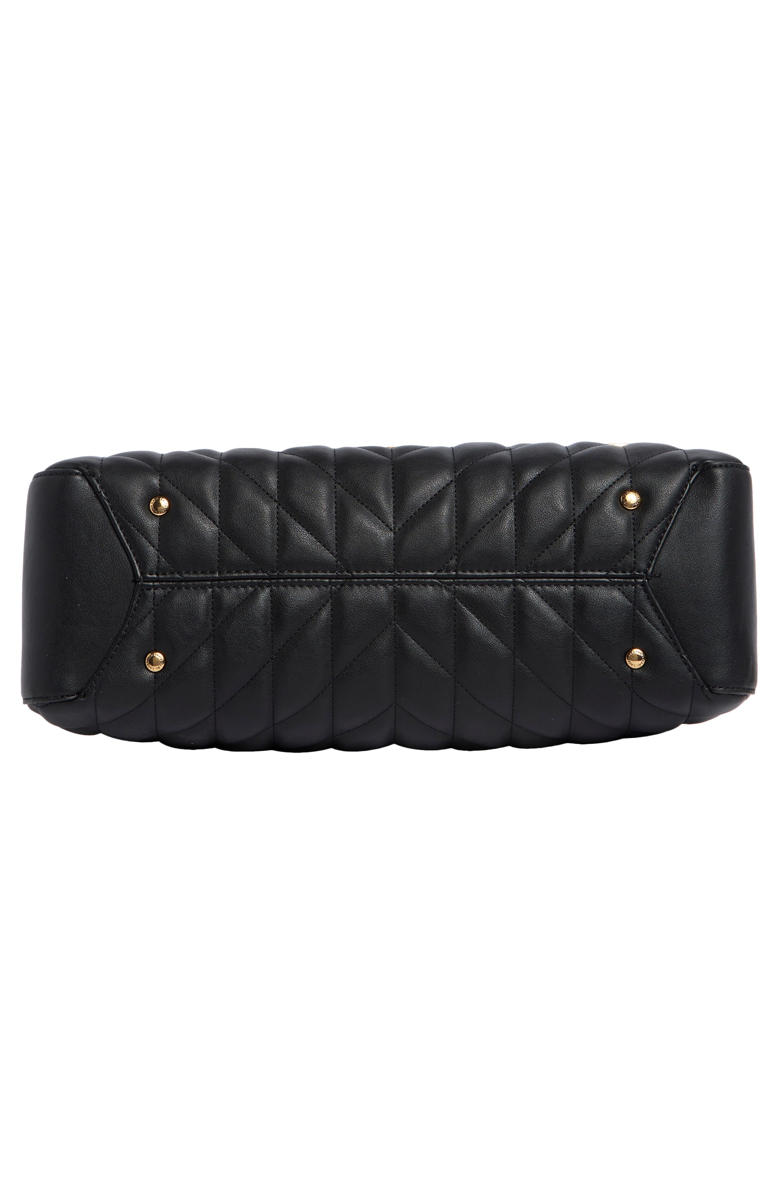 KARL LAGERFELD PARIS Meribel Satchel Bag, Alternate, color, Black/ Gold