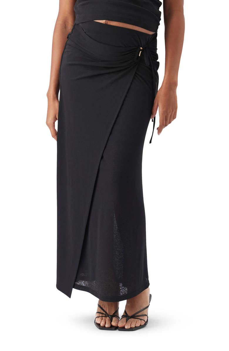 Ripe Maternity Rhi Mock Wrap Skirt, Main, color, 