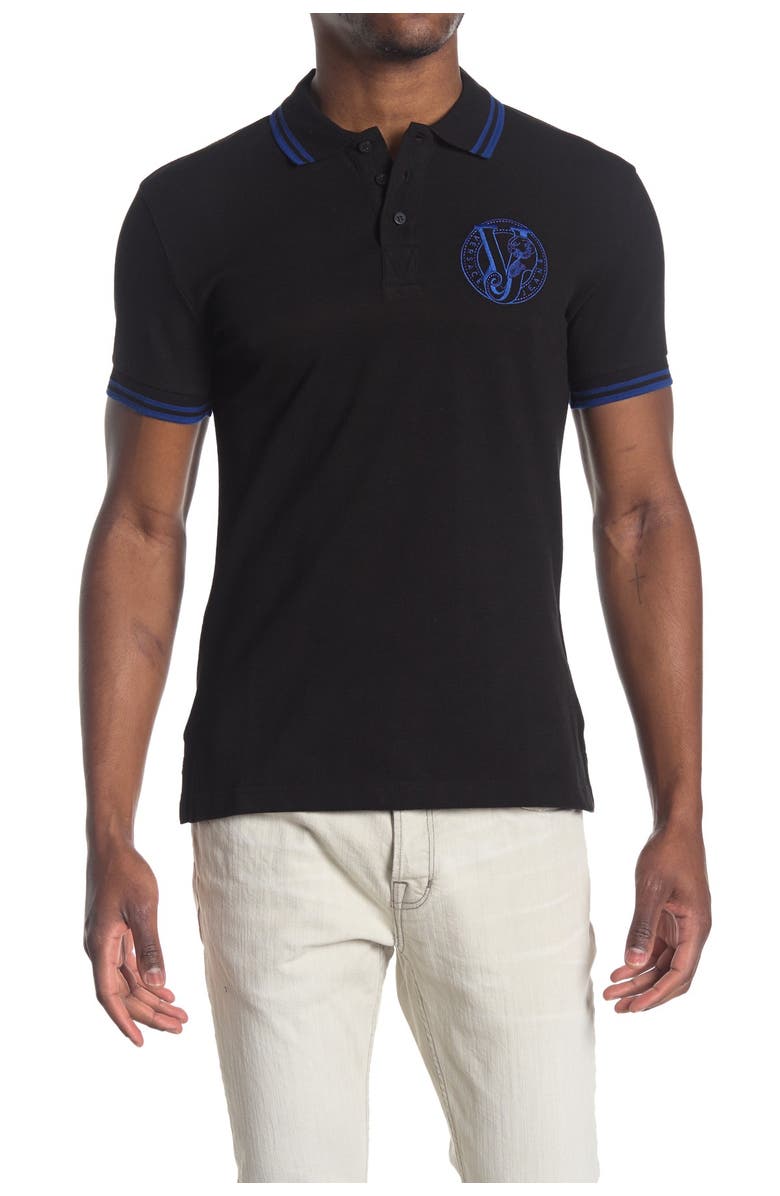 Versace Jeans Trim Polo Shirt, Main, color,