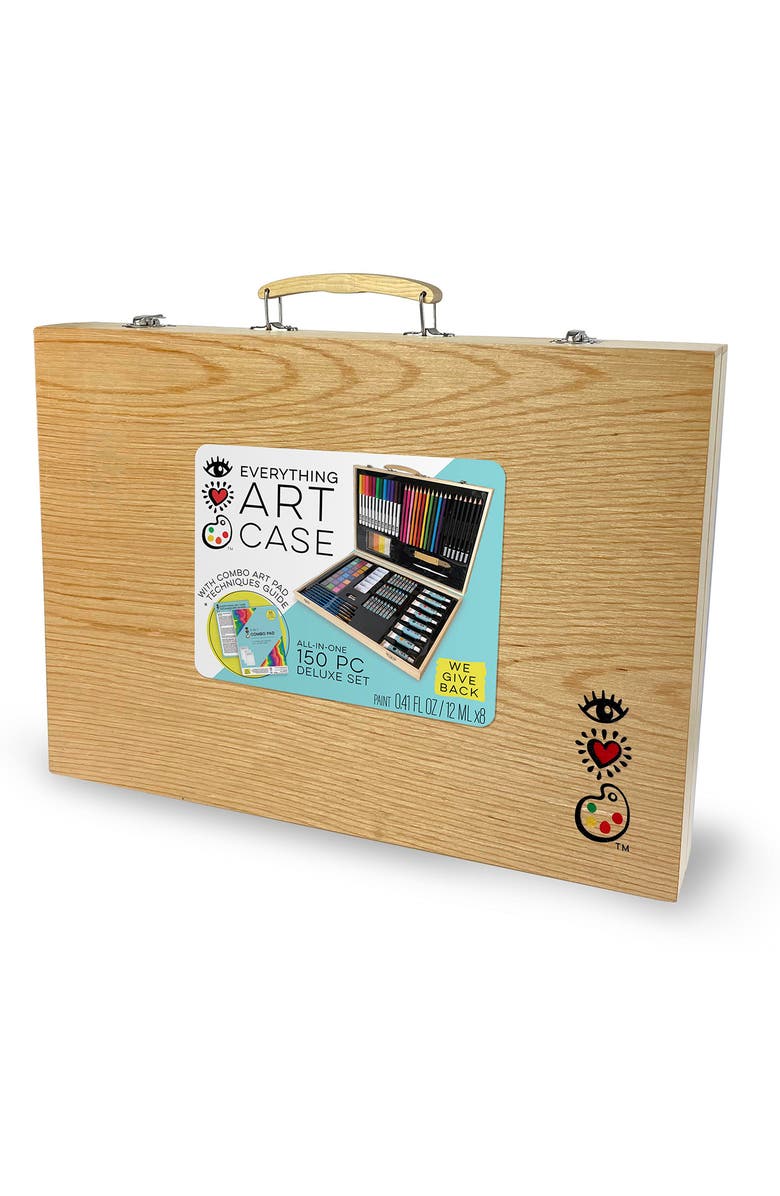 BRIGHT STRIPES Wooden Artist Case Deluxe Set, Alternate, color, Multi