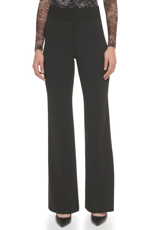 High Waist Wide Leg Career Pants
