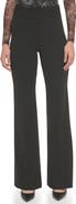 DKNY High Waist Wide Leg Linen Career Pants