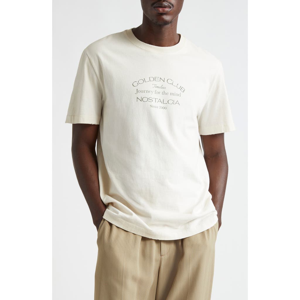 Shop Golden Goose Journey Logo Graphic T-shirt In Heritage White/black