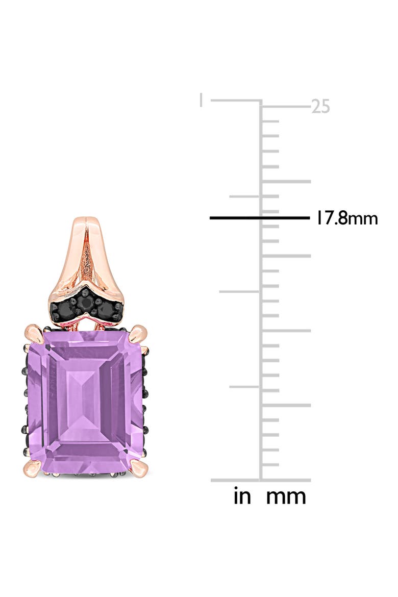 Emerald-Cut Rose de France Amethyst Stud Earrings, Alternate, color, PURPLE