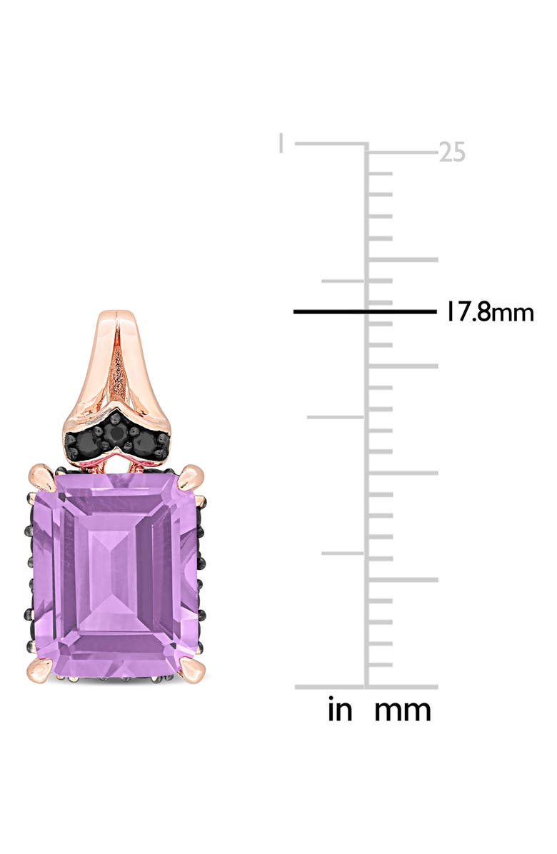 DELMAR Emerald-Cut Rose de France Amethyst Stud Earrings, Alternate, color, Purple