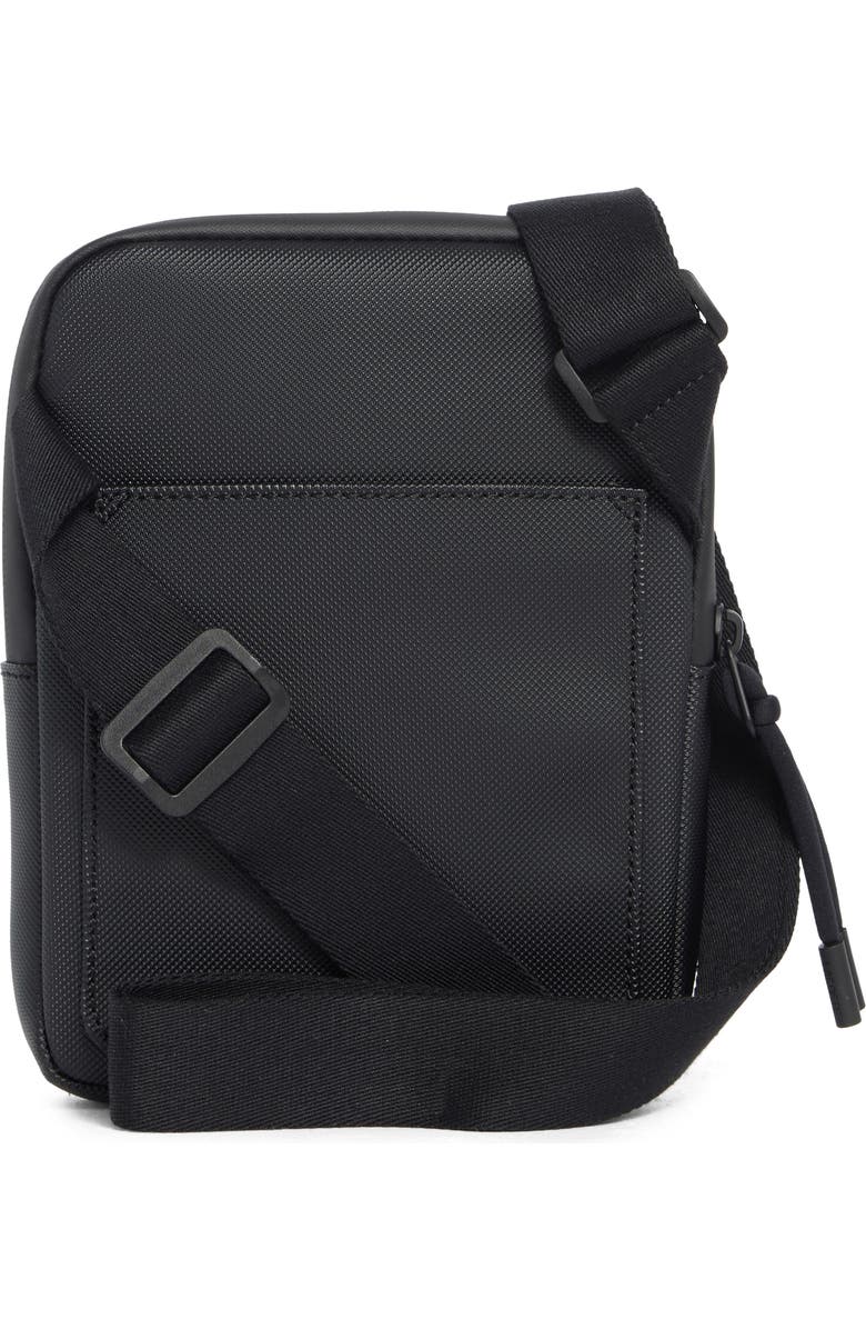 Lacoste Flat Crossover Bag, Alternate, color, Noir