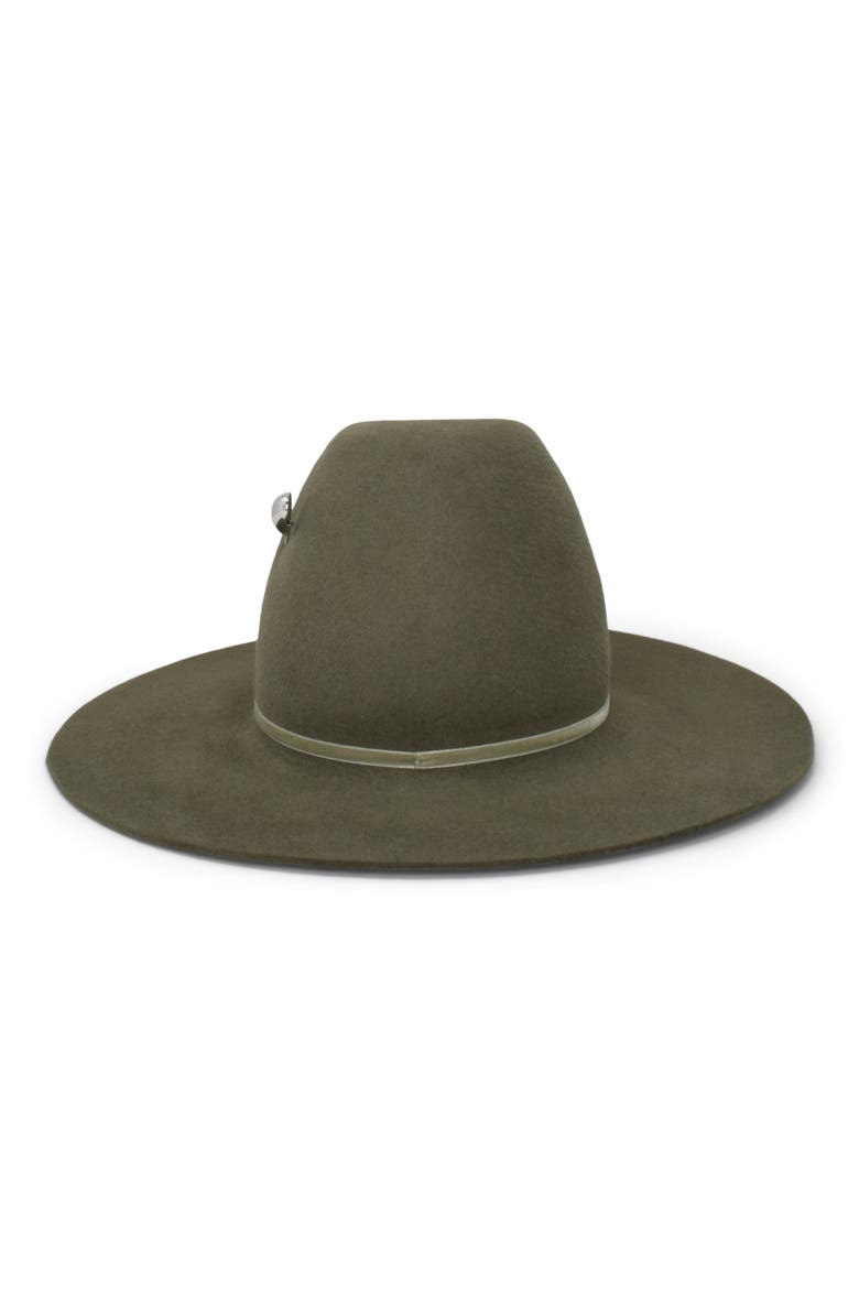 Waverly Hat with Silver Pin, Alternate, color, SAGE