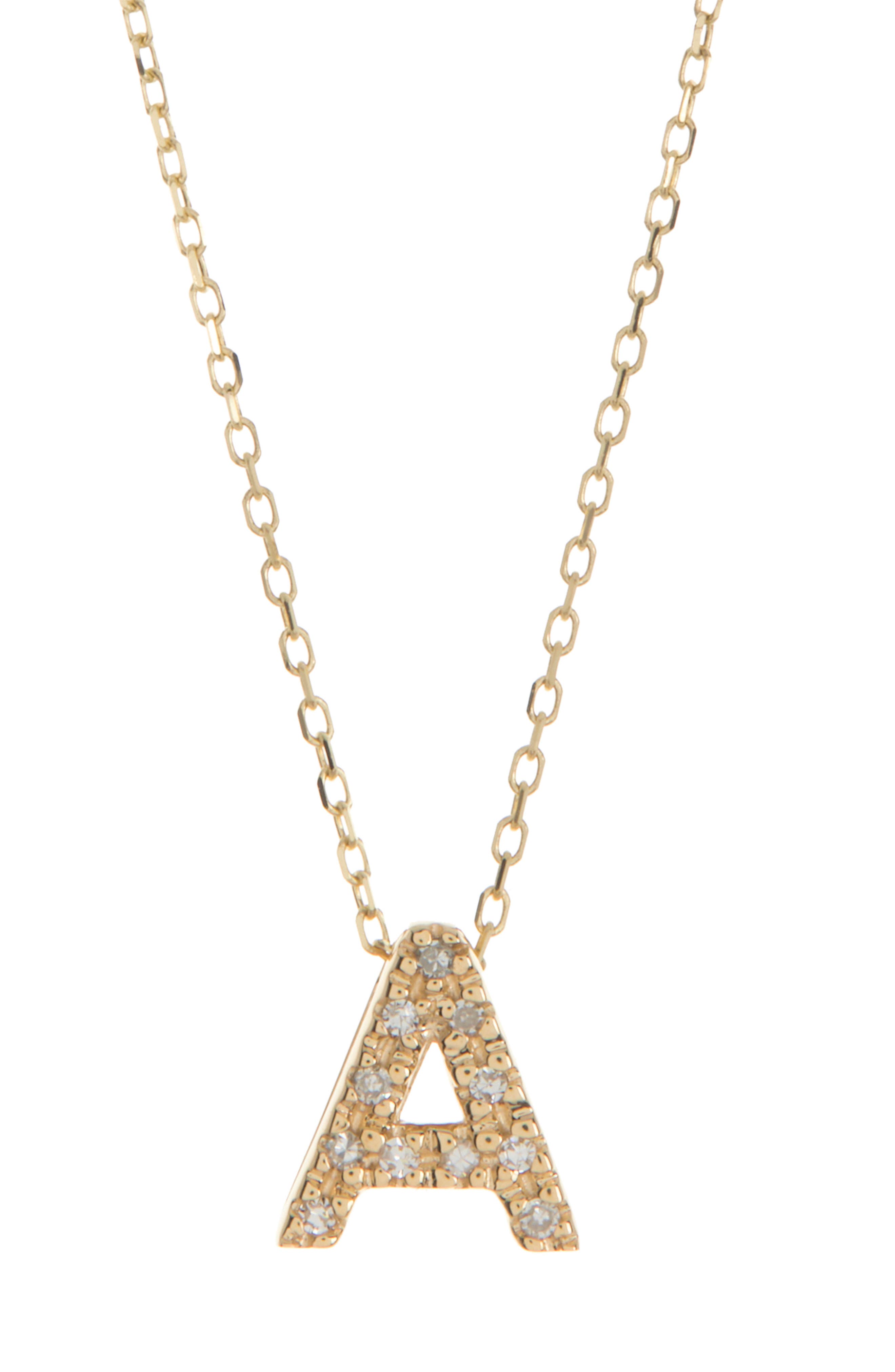 RON HAMI 14K Gold & Diamond Initial Pendant Necklace - 0.4 ctw (Women ...