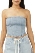 Silver Jeans Co. Strapless Denim Corset Top