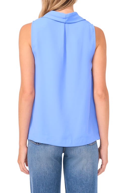 Vince Camuto Cowl Neck Sleeveless Blouse In Blue