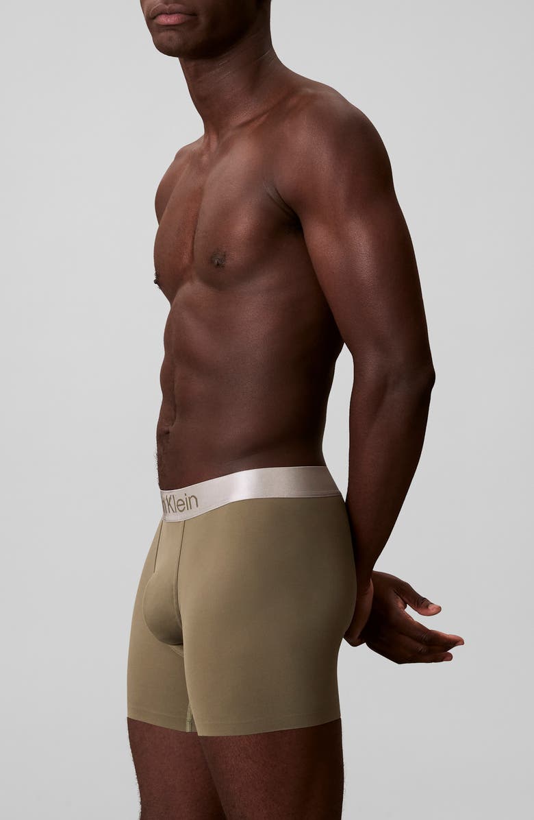 Calvin Klein Brushed Microfiber Jersey Boxer Briefs, Alternate, color, Brush Green