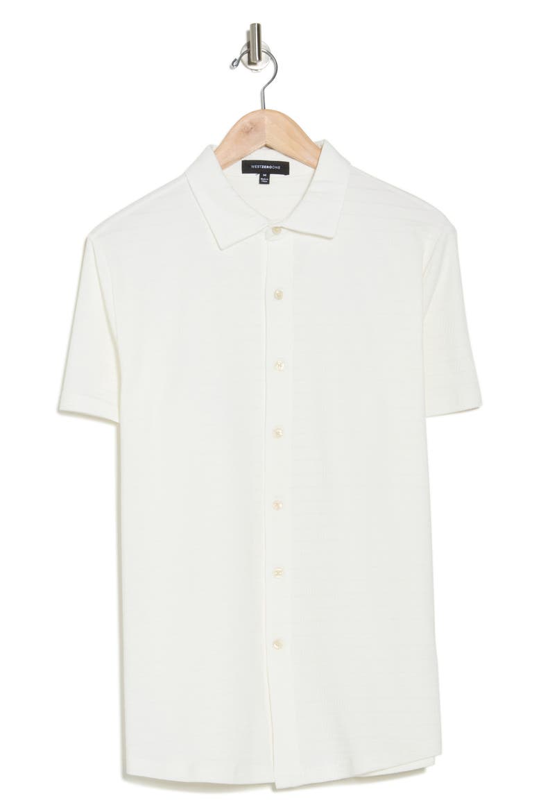 Freeson Short Sleeve Stretch Cotton Button-Up Shirt, Alternate, color, WHITE