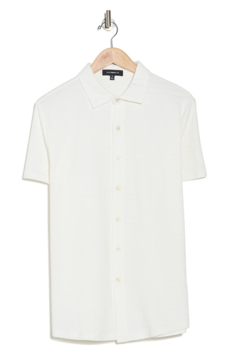WESTZEROONE Freeson Short Sleeve Stretch Cotton Button-Up Shirt, Alternate, color, 
