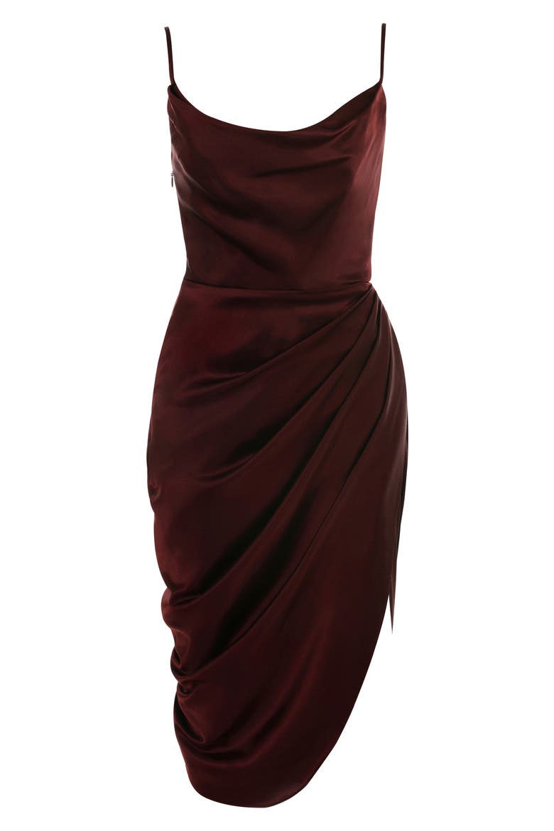 reva satin gathered corset dress Reva Satin Gathered Corset Dress (Women)