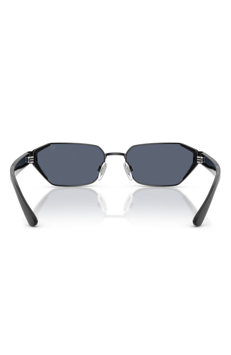 Ralph Lauren 56mm Irregular Sunglasses, Alternate, color, Semi Shiny Black / Grey