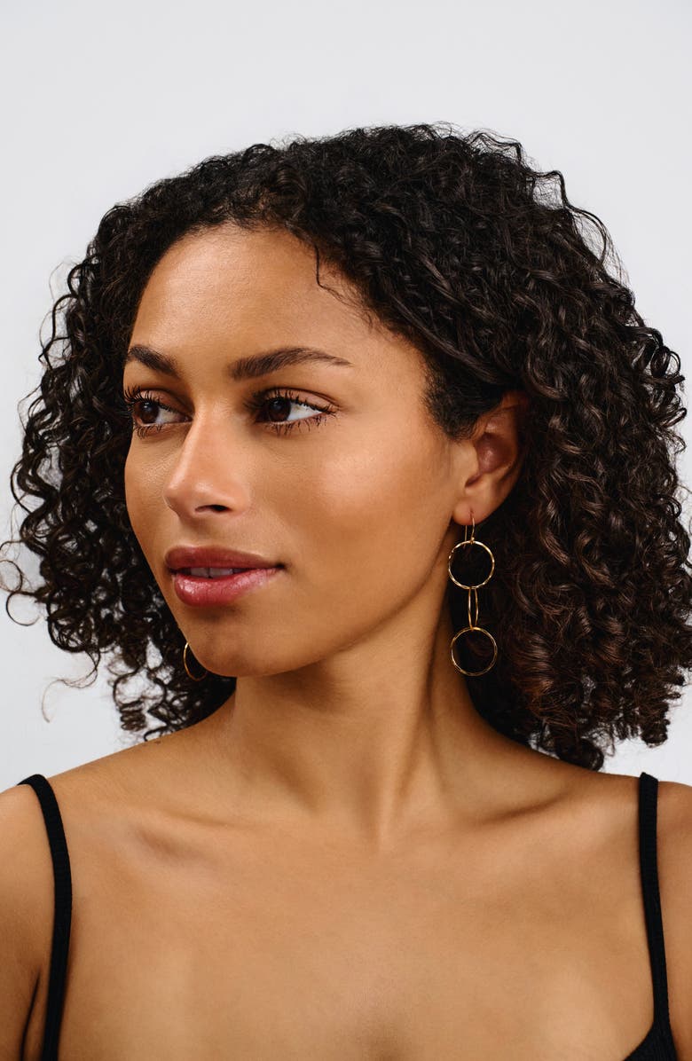 Kiara by Ki-ele Trinity Trio Linear Drop Earrings, Alternate, color, 