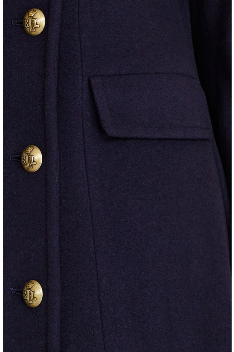 Double Breasted Military Maxi Coat, Alternate, color, NAVY