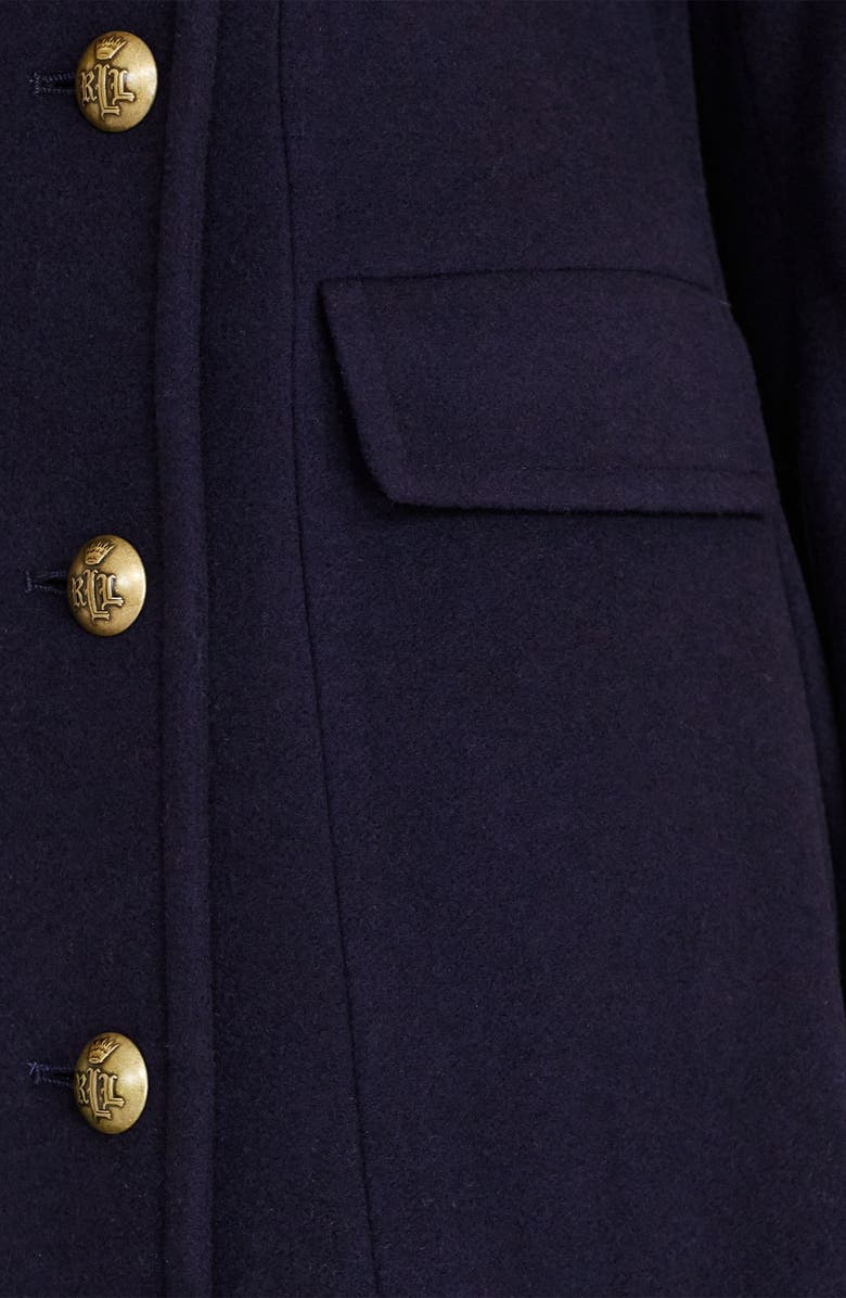 Lauren Ralph Lauren Double Breasted Military Maxi Coat, Alternate, color, 