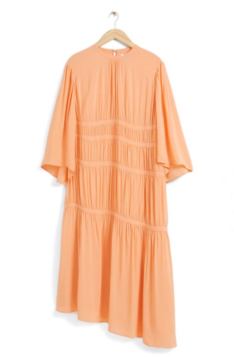 Alma Smocked Asymmetrical Hem Dress