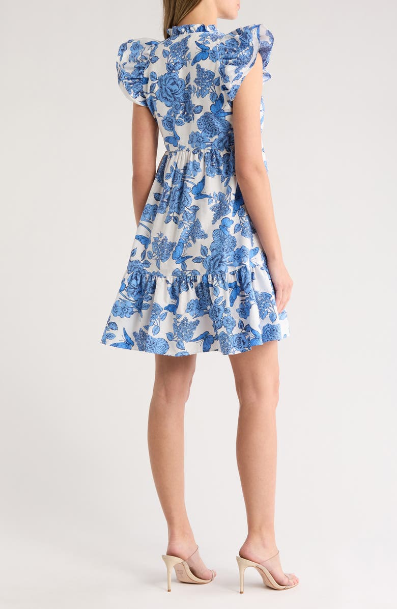 Eliza J Flutter Sleeve Tiered Dress, Alternate, color,