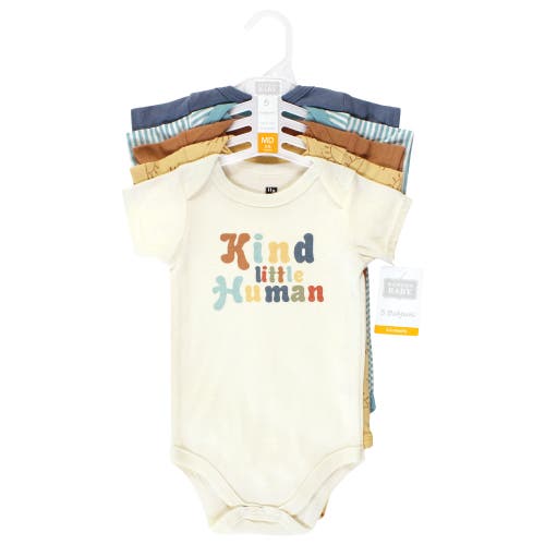 Hudson Baby Five-piece Set Of Cotton Infant All-in-one Bodysuits In Blue
