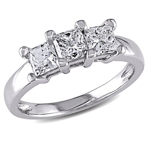 Diamond Princess 3-Stone Ring 14k