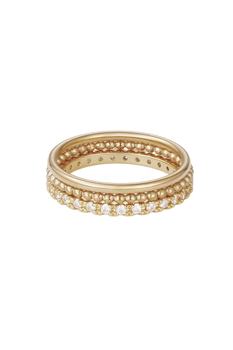 Set of 3 Assorted Stackable Rings, Alternate, color, GOLD