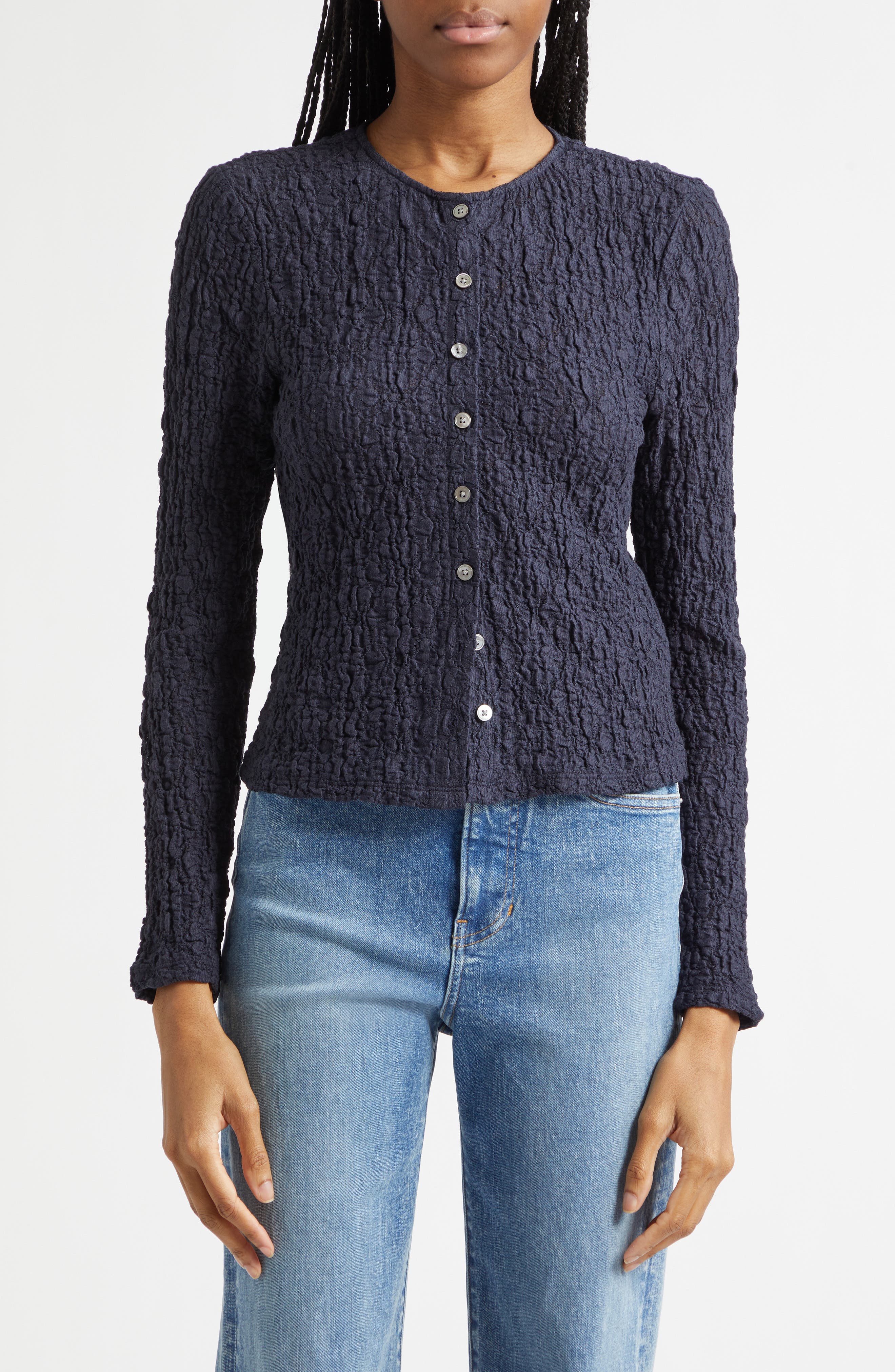 Gillingham Cotton Blend Stretch Lace Cardigan