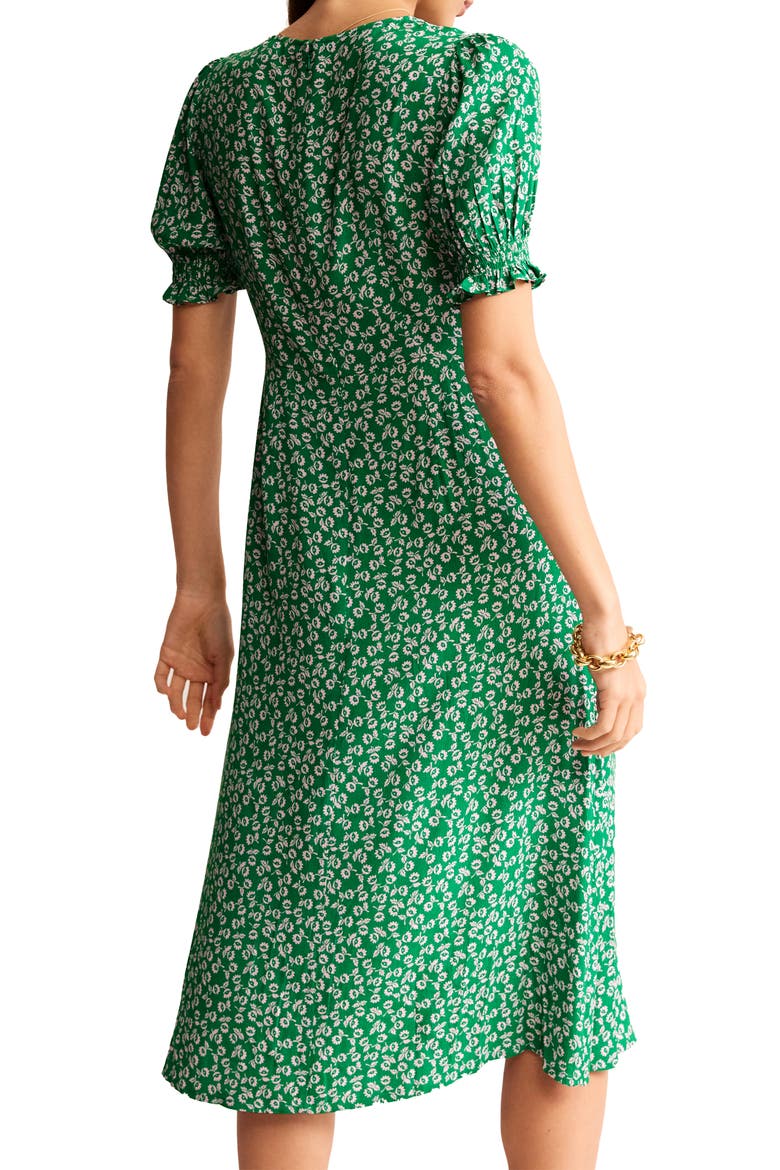 Medallion Print Midi Sheath Dress, Alternate, color, GREEN TAMBOURINE DITSY BUD