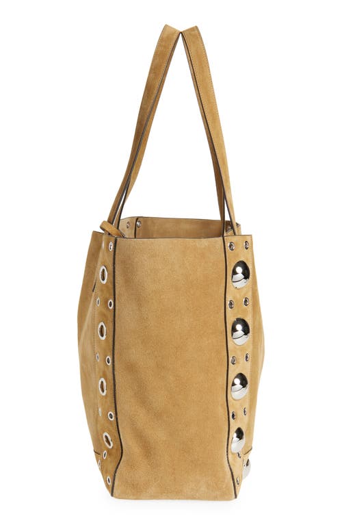 Valentino Garavani Nellcôte Stud Suede Tote Bag In Rdx Havana Beige
