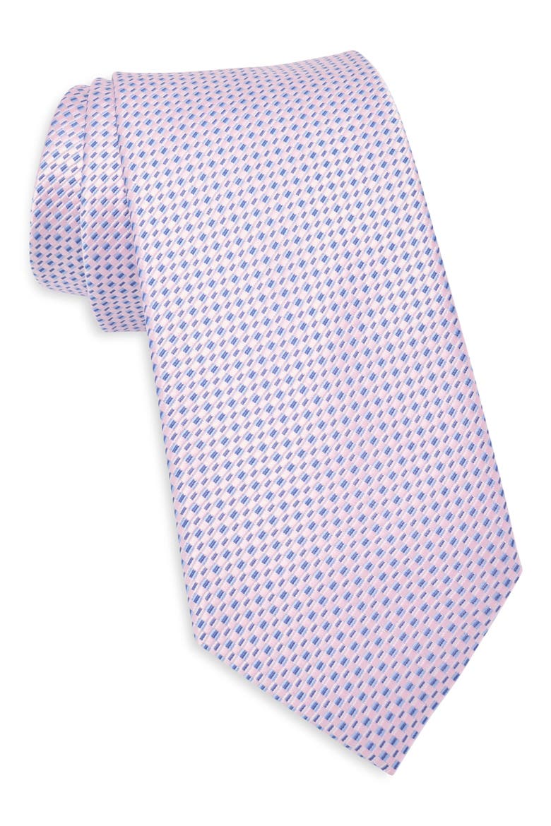 Sintra Geometric Jacquard Tie, Main, color, PINK