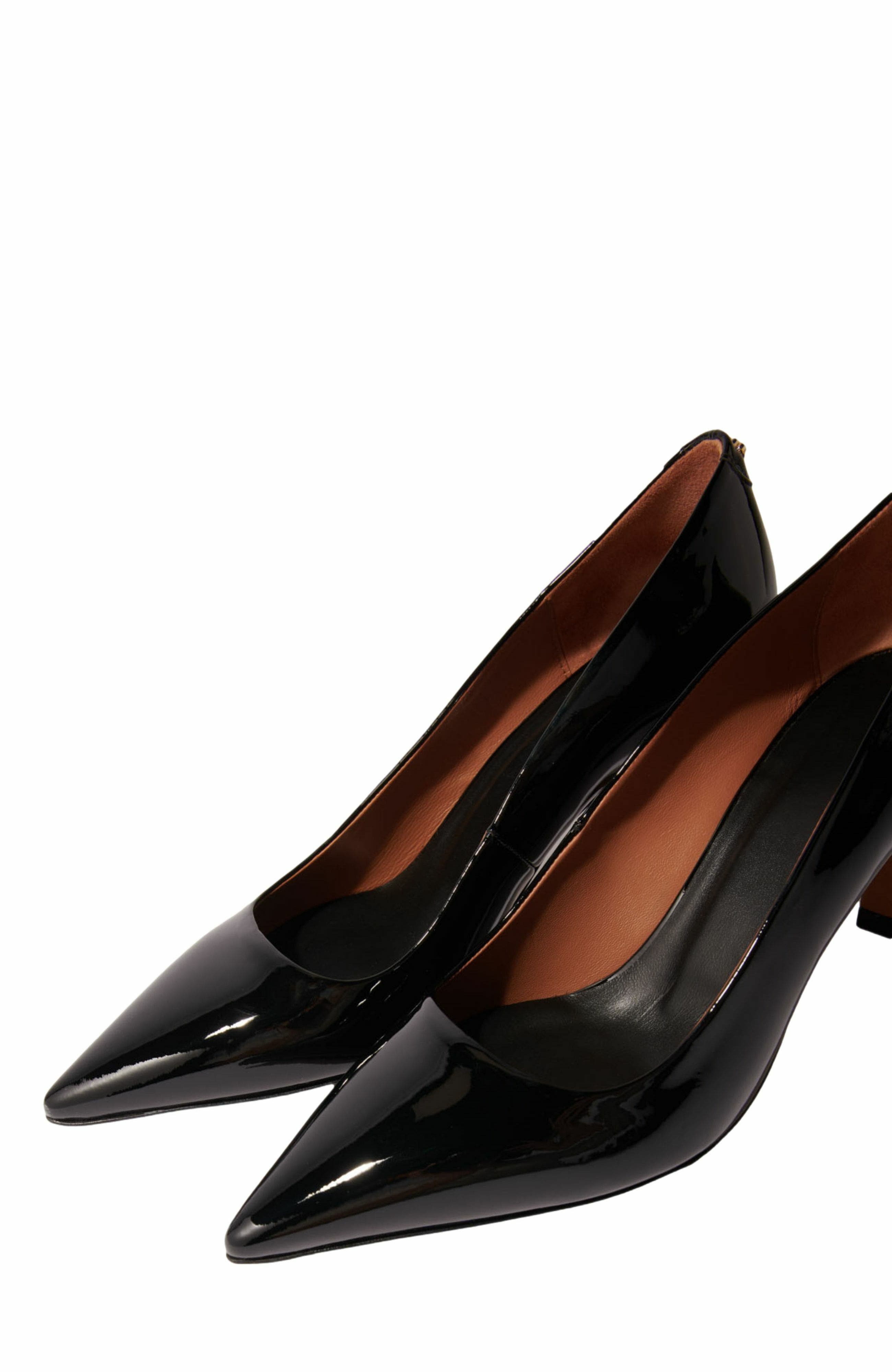 maje Leather pumps with pointed toes, Alternate, color, 