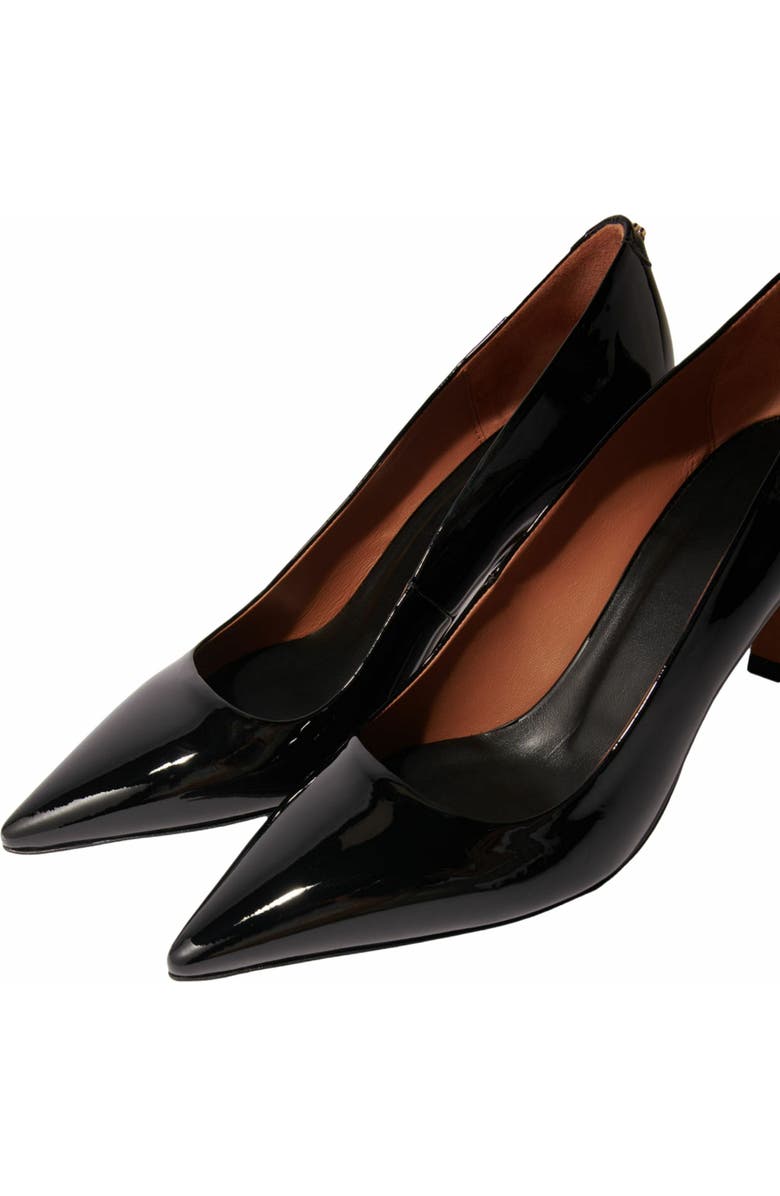 maje Leather pumps with pointed toes, Alternate, color,