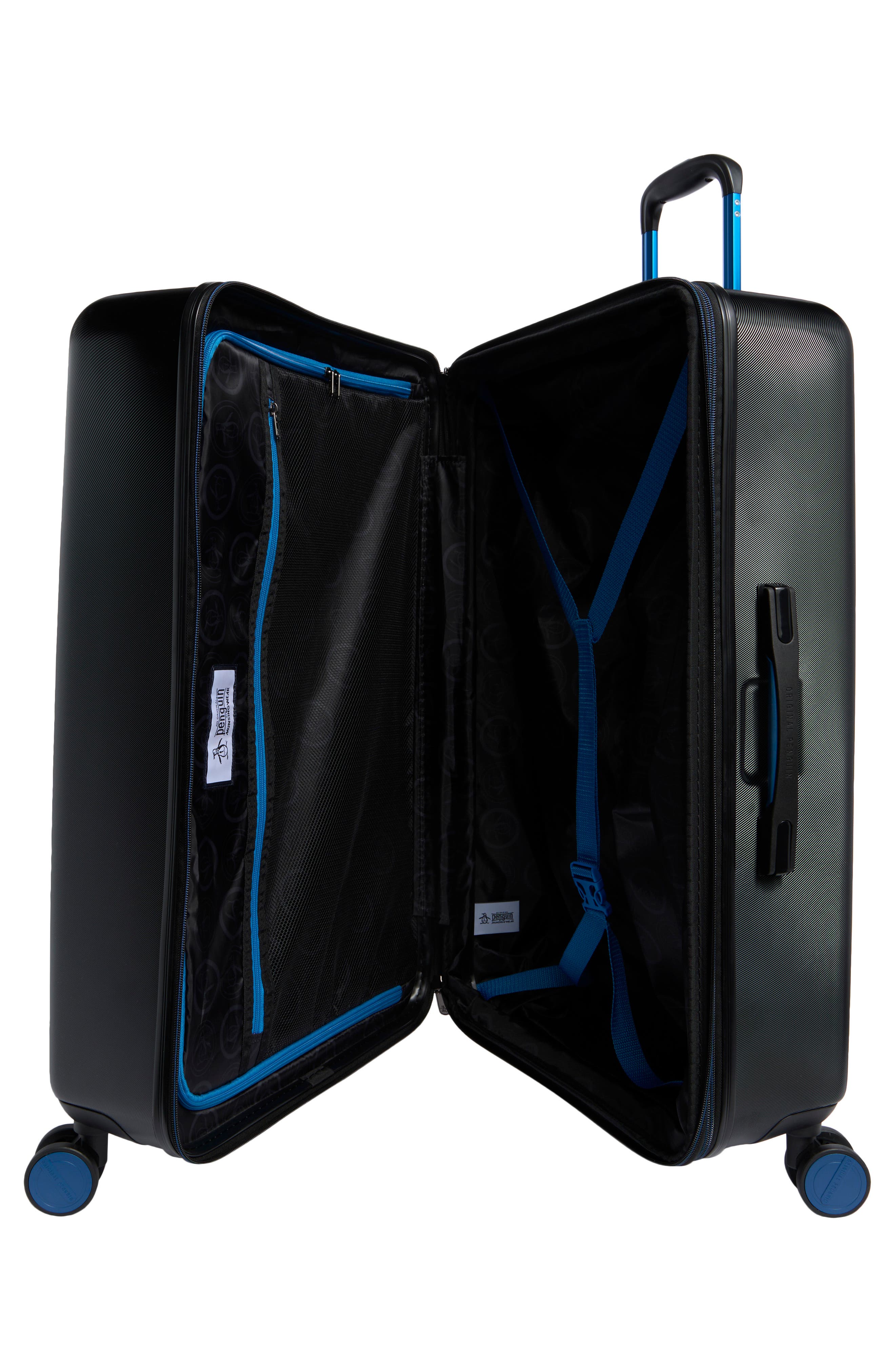 Original Penguin Harrison Hardside Checked Luggage, Alternate, color, Black / Blue